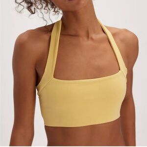 INTIMATELY FREE PEOPLE Margot Seamless Halter Bralette Buttery Yellow Size